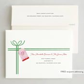 "Secret Santa" - Party Invitations in Jolly by Sarah Knight - FREE Recipient Addressing