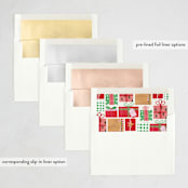 "Secret Santa" - Party Invitations in Jolly by Sarah Knight - Envelope Liner Options