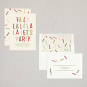 "La Party" - Party Invitations in Ivory by Baumbirdy - Assembled