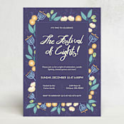 "Festival of Lights Party Invitation" - Party Invitations in Grape by Julia Simons - Front