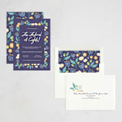 "Festival of Lights Party Invitation" - Party Invitations in Grape by Julia Simons - Assembled