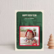 "Pine Mountain" - Holiday Cards in Pine by Alex Elko Design - Front