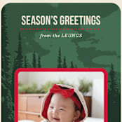 "Pine Mountain" - Holiday Cards in Pine by Alex Elko Design - Detail