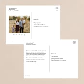 "Merry Little Lines" - Holiday Cards in Wintergreen by GeekInk Design - Back of Card Options