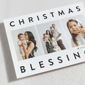 "Contrast Blessings" - Holiday Cards in Coal by Carolyn MacLaren - Detail