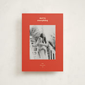 "hued mat" - Holiday Cards in Persimmon by Carrie Moradi - Front
