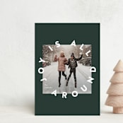 "Joy is All Around" - Holiday Cards in Forest by Jackie Crawford - Front