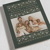 "Fair Isle" - Holiday Cards in Evergreen by Erin L. Wilson - Detail