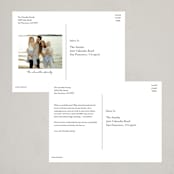 "Linked" - Holiday Cards in Frosted by Jen Owens - Back of Card Options