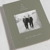 "Classic First Christmas" - Holiday Cards in Olive by Susan Zinader - Detail