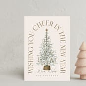 "Festive Tree" - Holiday Cards in Eggnog by Leah Bisch - Front