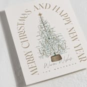 "Festive Tree" - Holiday Cards in Eggnog by Leah Bisch - Detail