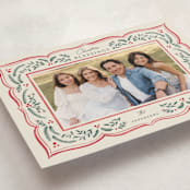 "Scalloped Edge Holiday" - Holiday Cards in Scarlet by Chris Griffith - Detail