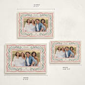 "Scalloped Edge Holiday" - Holiday Cards in Scarlet by Chris Griffith - Formats Available