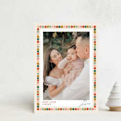 "Pom Pom Garland" - Holiday Cards in Candied Apple by Joanna Griffin - Front