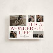 "It's A Wonderful Life" - Holiday Cards in Santa Suit by Paula Pecevich - Front