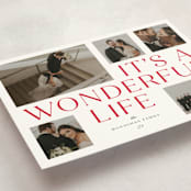 "It's A Wonderful Life" - Holiday Cards in Santa Suit by Paula Pecevich - Detail