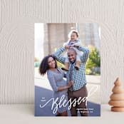 "So Very Blessed Lettered" - Holiday Cards in White Pine by Itsy Belle Studio - Front
