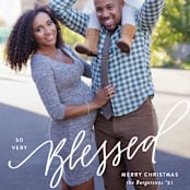 "So Very Blessed Lettered" - Holiday Cards in White Pine by Itsy Belle Studio - Detail
