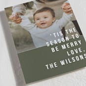 "Bold & Merry" - Holiday Cards in Pine by Jula Paper Co. - Detail
