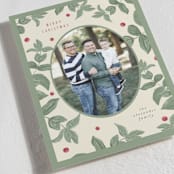 "Holiday Vines" - Holiday Cards in Sage by Anne Ciotola - Detail