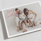 "Angled Merry Christmas" - Holiday Cards in Holly Berry by Kristen Magee - Detail