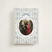"Wildflower Holiday ribbon" - Holiday Cards in Blueberry by Jackie Crawford - Front