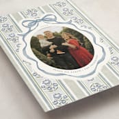 "Wildflower Holiday ribbon" - Holiday Cards in Blueberry by Jackie Crawford - Detail