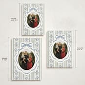"Wildflower Holiday ribbon" - Holiday Cards in Blueberry by Jackie Crawford - Formats Available