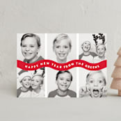 "Bouncy" - Holiday Cards in Santa Suit by Up Up Creative - Front