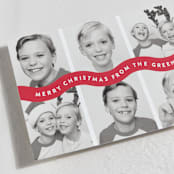 "Bouncy" - Holiday Cards in Santa Suit by Up Up Creative - Detail