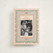 "Rustic Romance" - Holiday Cards in Wreath by Leia Matt - Front