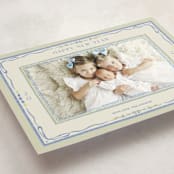 "Delicate botanical frame" - Holiday Cards in Blue Jay by Lucrecia Caporale - Detail
