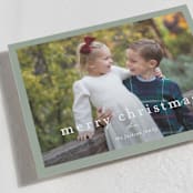 "Simple Statement" - Holiday Cards in Sage by Nicole Walsh - Detail