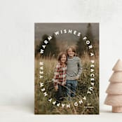"Holly Jolly and Merry" - Holiday Cards in Marshmallow by Angela Garrick - Front