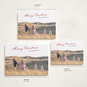 "Lightly Scripted" - Holiday Cards in Holly Berry by Cass Loh - Formats Available