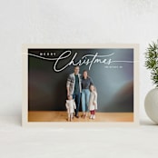 "Classic Script" - Holiday Cards in Cream by Nicole Walsh - Front