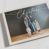 "Classic Script" - Holiday Cards in Cream by Nicole Walsh - Detail