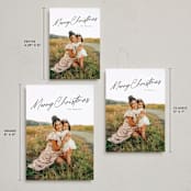 "Holiday Minimalist" - Holiday Cards in Coal by Design Lotus - Formats Available