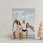 "Caroling" - Holiday Cards in Snow by Robert and Stella - Front