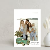 "Surfs Up" - Holiday Cards in Palm by Megan Davis - Front