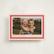 "Preppy frame" - Holiday Cards in Cherry Cola by Carolyn MacLaren - Front