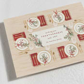 "Around the Table" - Holiday Cards in Holly Berry by Jamie Alexander - Detail