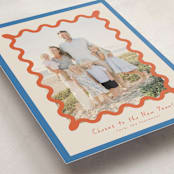 "Party Squiggle" - Holiday Cards in Papaya by Blustery August - Detail