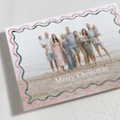 "watercolor wavy border" - Holiday Cards in Gumdrop by Cass Loh - Detail