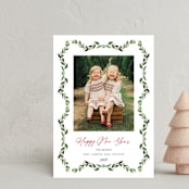 "evergreen garlands" - Holiday Cards in Snow by Erika Firm - Front