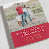 "Favorite People" - Holiday Cards in Poinsettia by Robert and Stella - Detail