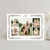 "Holly & Pine" - Holiday Cards in Holly Berry by Susan Moyal - Front