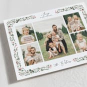 "Holly & Pine" - Holiday Cards in Holly Berry by Susan Moyal - Detail