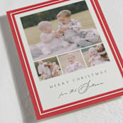 "Tailored" - Holiday Cards in Poinsettia by Amy Kross - Detail